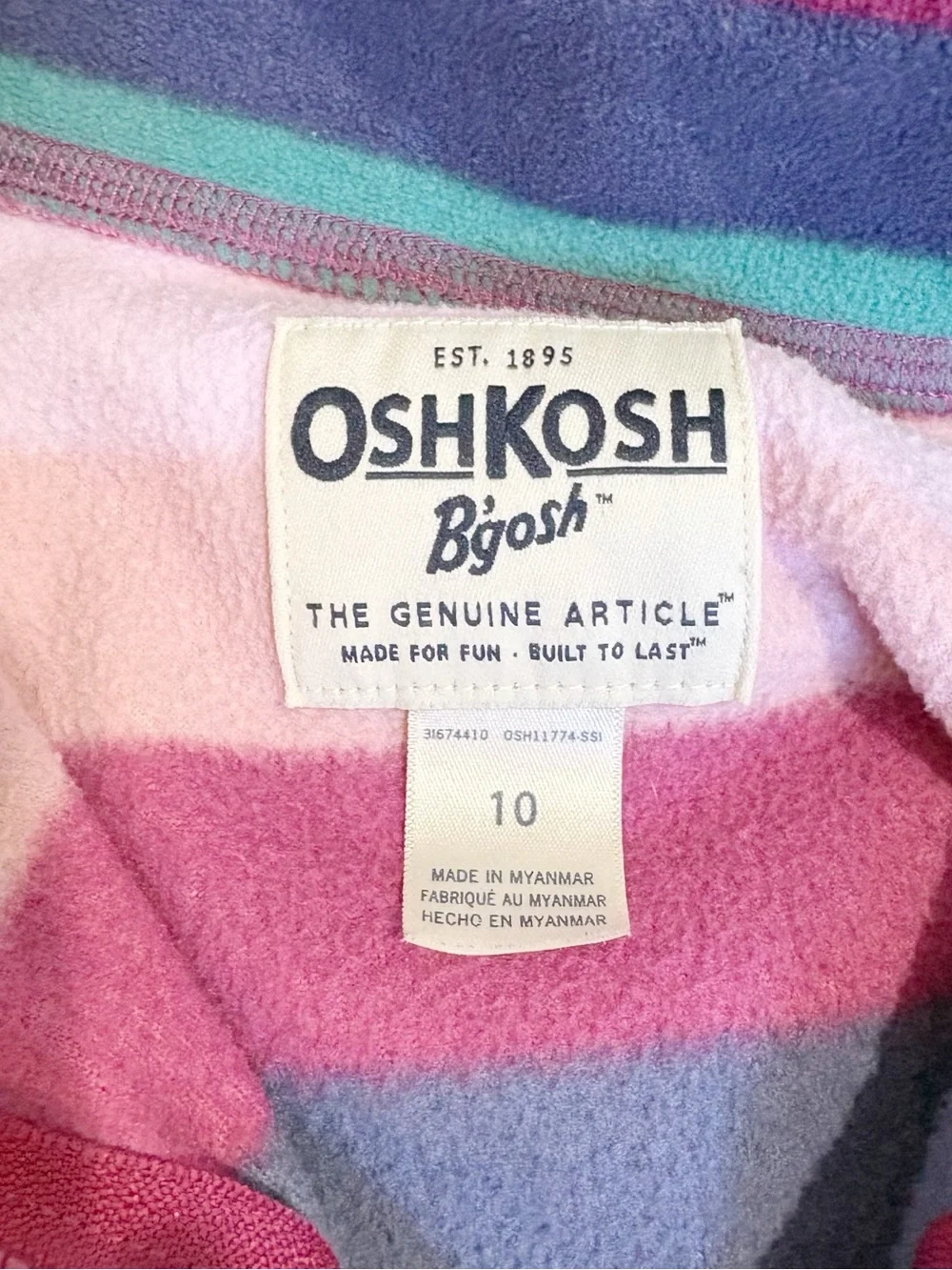 Little Girl Size 10-12 Lot of 2 Fall Winter Sweaters Fleece OshKosh Cat and Jack
